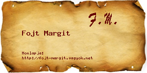 Fojt Margit névjegykártya